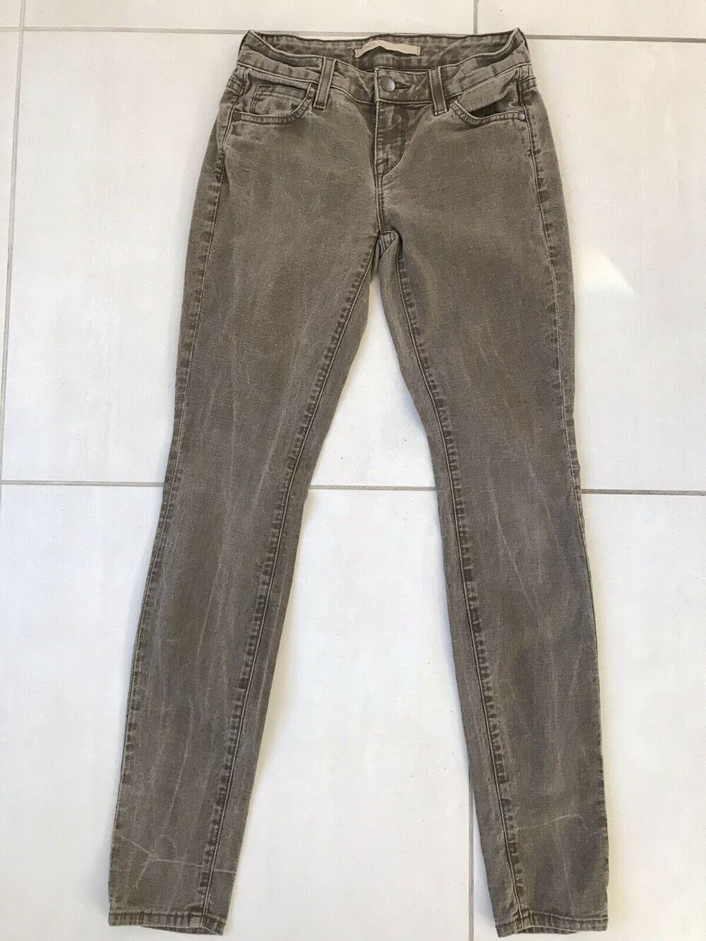 Vince Cocoa Stretch Low Rise Ankle Skinny Jeans Denim